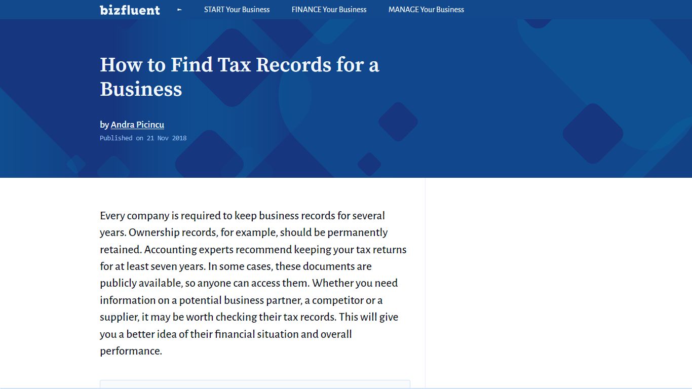 How to Find Tax Records for a Business | Bizfluent